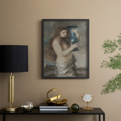 «Vintage Portrait Print», reproduction encadrée LVI - bois massif
