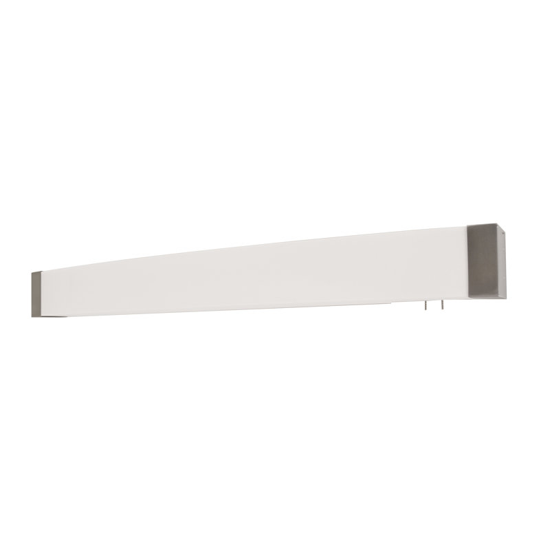 Giovante LED Flush Mounted Sconce, Satin Nickel, 4.5" H x 49.25" W x 4.88" D