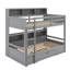 Lit superposé simple avec tablettes intégrées et tiroir de rangement-118031922