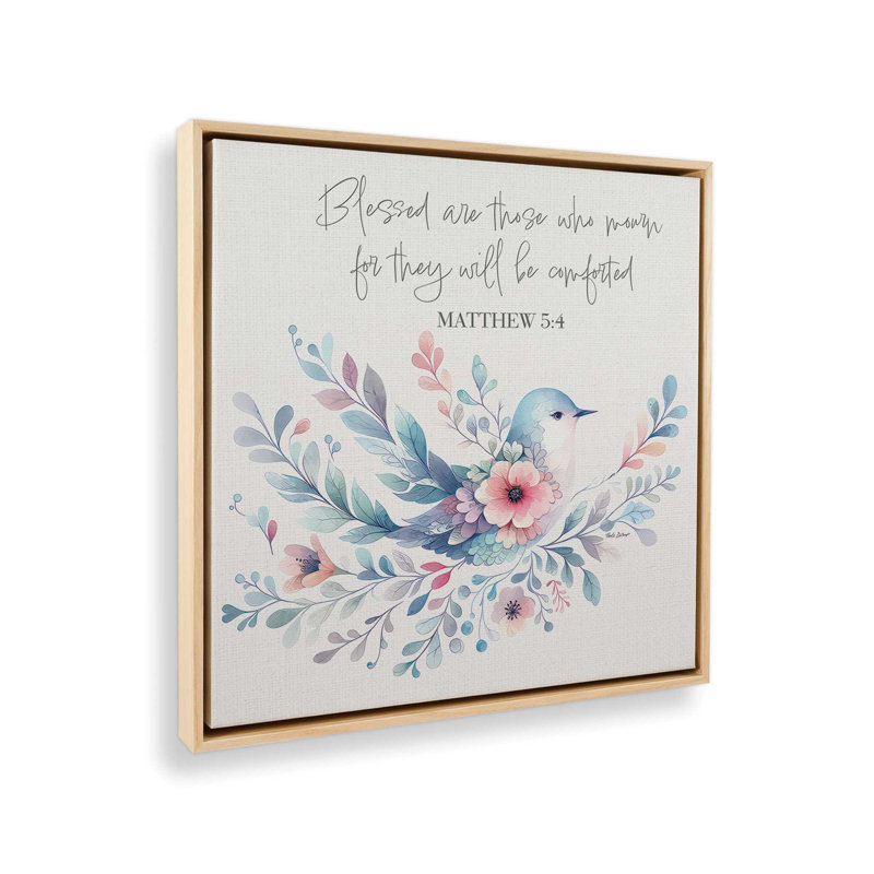 «Blessed Are Ceux Qui Mourn» par Nicole DeCamp, reproduction d'art, 20 W x 20 H, Érable, Framed Canvas