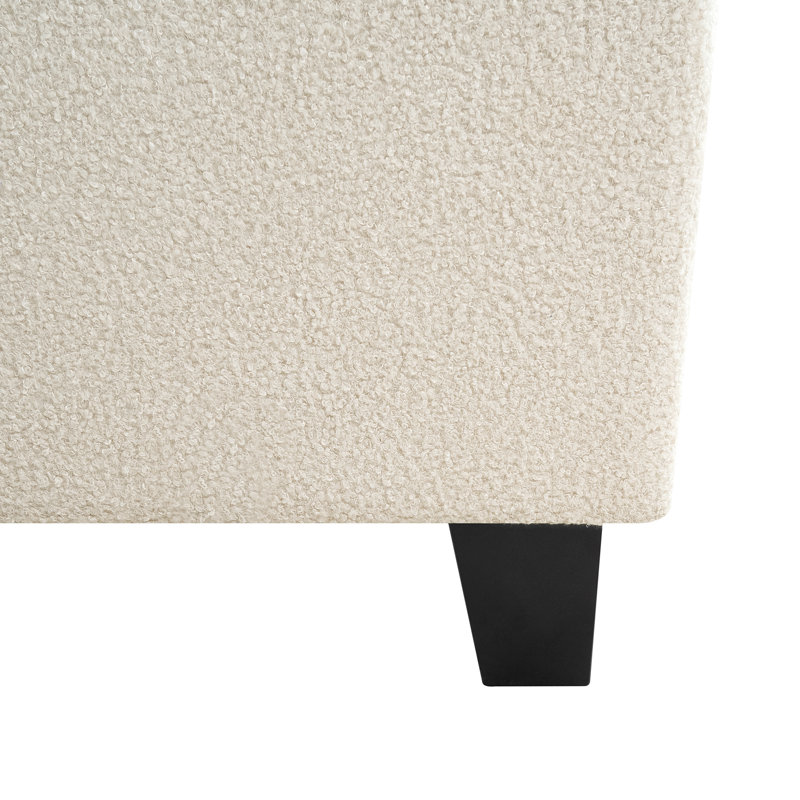 Structure de lit Teddy, Blanc, Grand lit