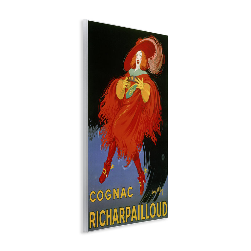 Publicité murale rétro «Cognac», conception par Marcus Jules, H 15 po x l 10 po