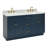 61 " W Freestanding Standard Free Standing 2 Double Vanity Bathroom Vanity With Carrara Marble Top-309011835