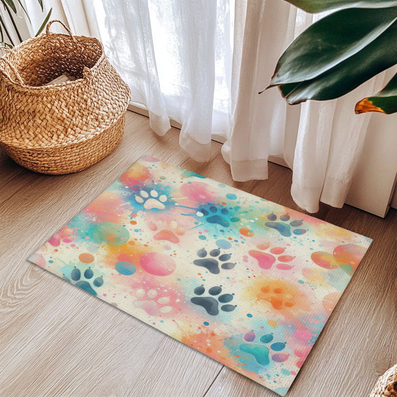 Tapis tressé Dog Paw, Rectangulaire 3 pi x 5 pi