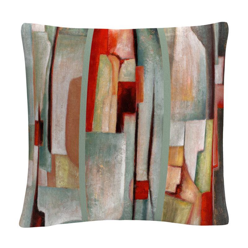 Coussin décoratif 16 x 16 «Abstract Triptych» Joval