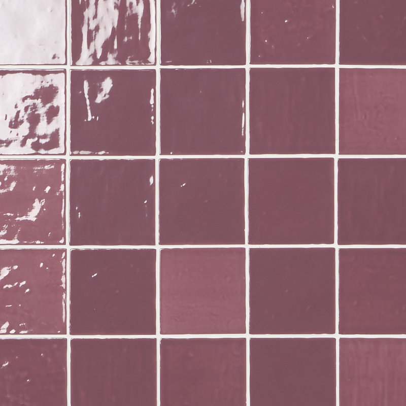 Plume 4 in. x 4 in. Zellige Look Glossy Ceramic Wall Tile (4.55 Sq. Ft. / Case)