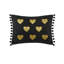 Ensemble d'édredon en peluche imprimé métallique 3 pièces simple / simple TG avec coussin décoratif noir / or