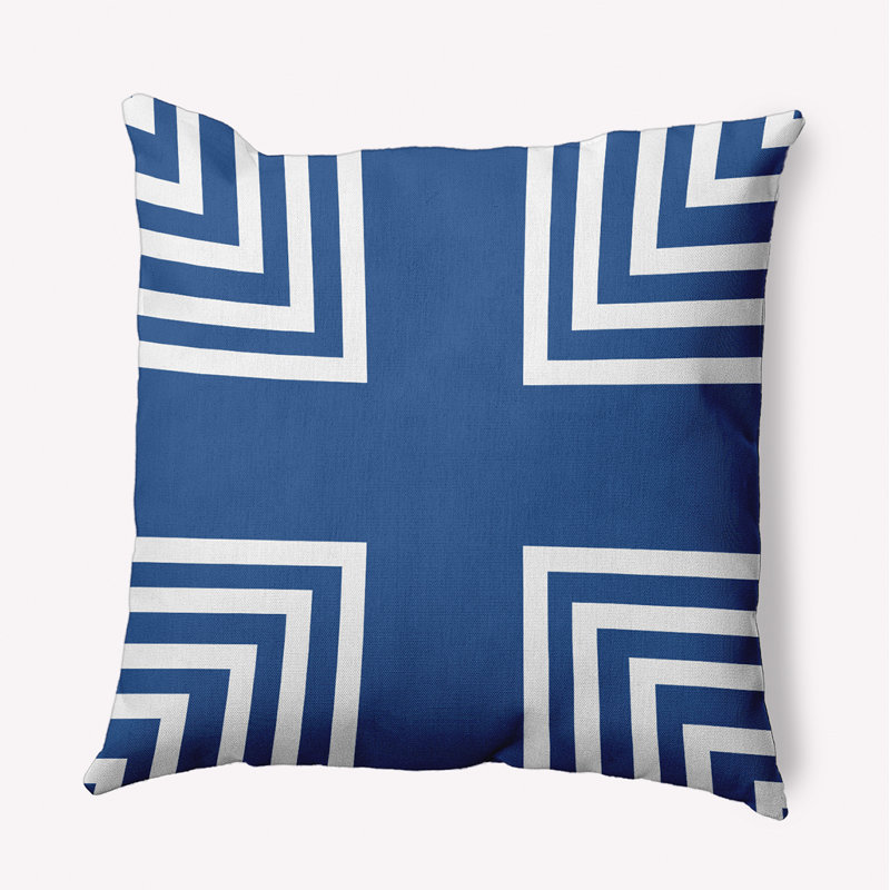 Housse et insert de coussin décoratif en polyester pour l'intérieur et l'extérieur, 18 po x 18 po, Bleu marine