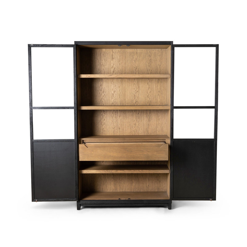 Millie China Cabinet, Drifted Matte Black