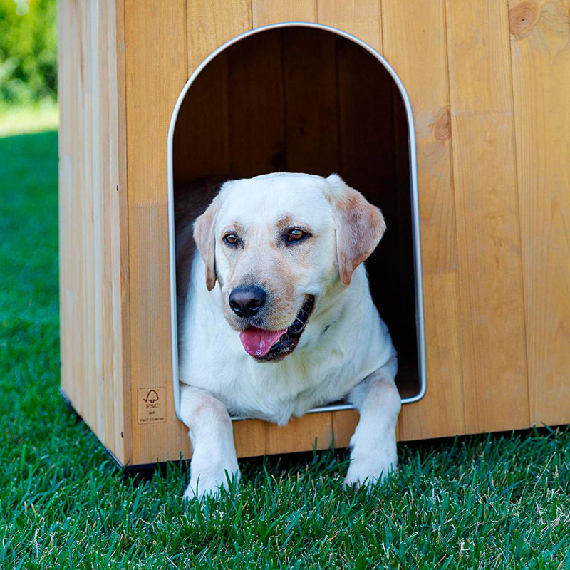 Wood Portable Dog House, 87cm H x 85.5cm W x 140cm D