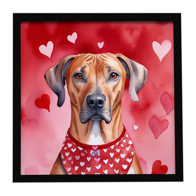 Rhodesian Ridgeback My Valentine Framed Metal Print