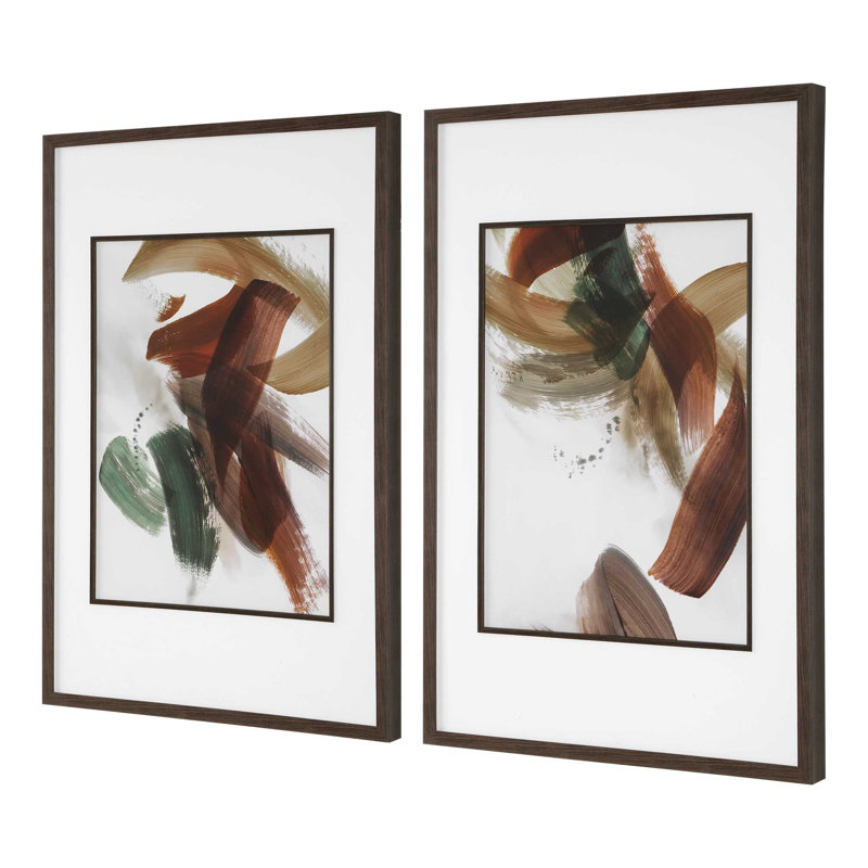  Velocity Framed Abstract Prints, S/2