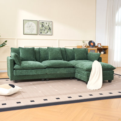 3-Seat Combo Sofa With Storage Ottoman