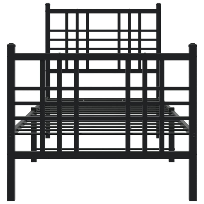 Nkem Metal Bed, Black, Small Single (2'6)