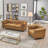 Jhosep Faux Leather Chesterfield Chair