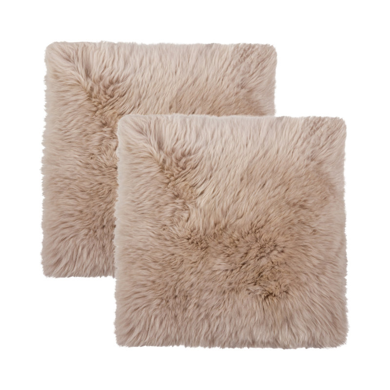 Coussins de chaise en laine, 4, Taupe, 17 po x 17 po