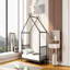 Lit plateforme simple en métal, noir-2023526244