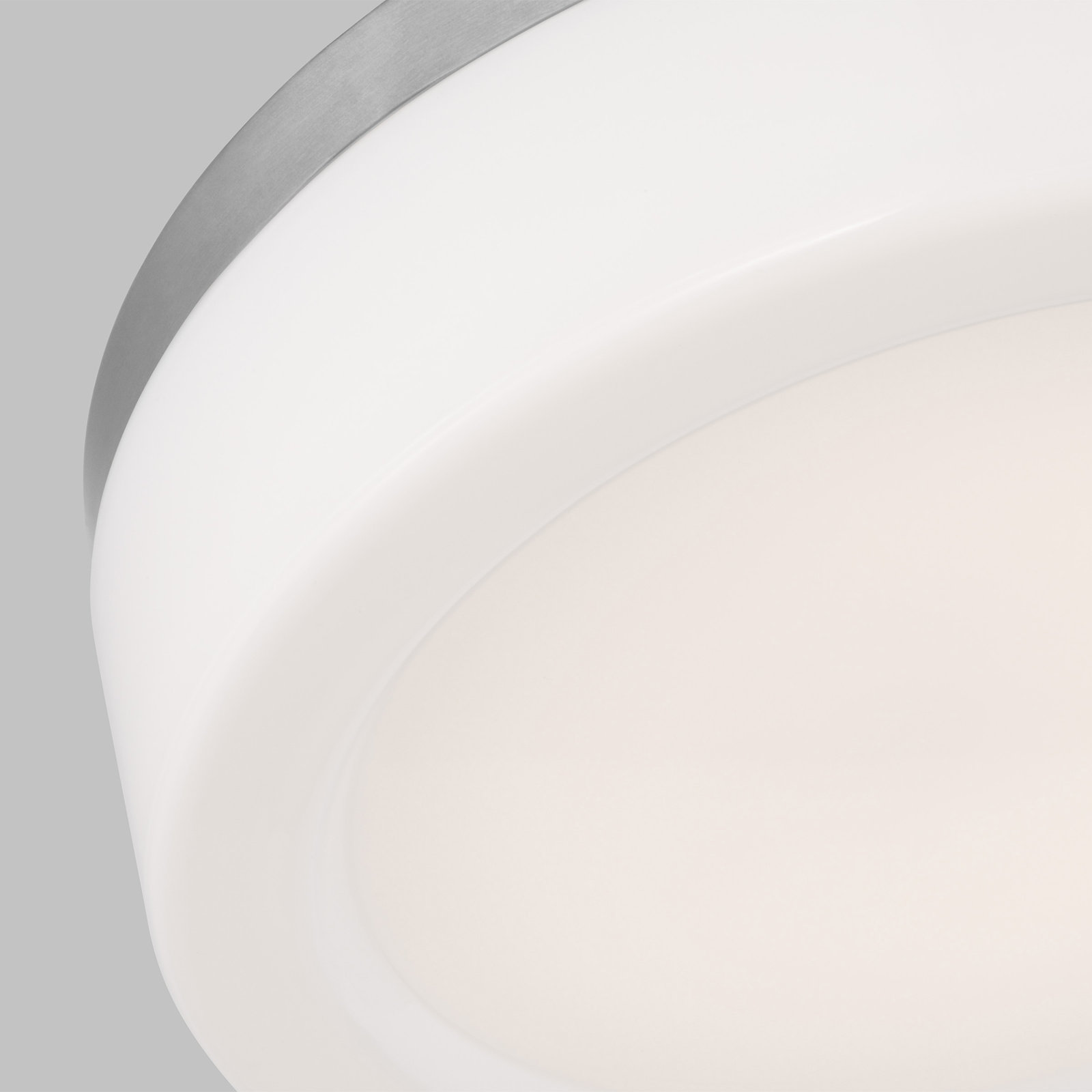 Helmes Single Light Flush Mount, Brushed Nickel