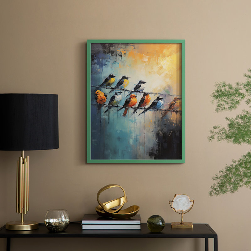 ANIMALS Series, impression encadrée au format XXIV - bois massif, H 11 po x l 9 po, Vert
