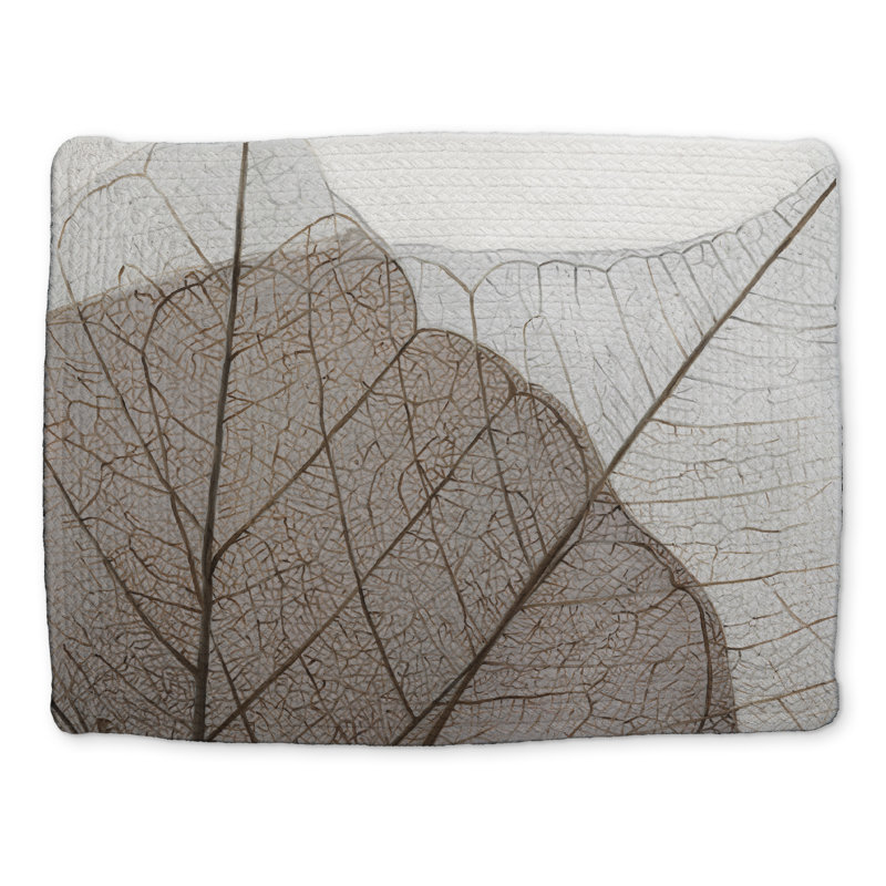Brown Rustic Floral Botanical Placemat | Translucent Leaves Decor