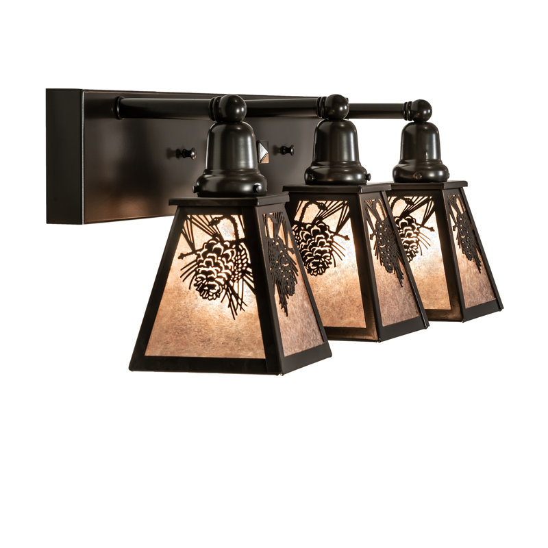 - Light Vanity Light, 10.5" H x 28" W x 9.25" D, Silver, Timeless Bronze