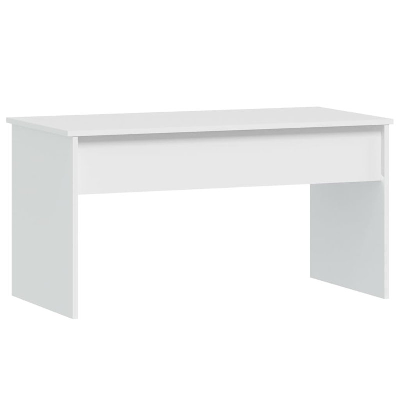 Lesath Manufactured Wood Yes Frame Single Coffee Table with Storage, White, 20.7" H x 40.2" L x 19.9" W