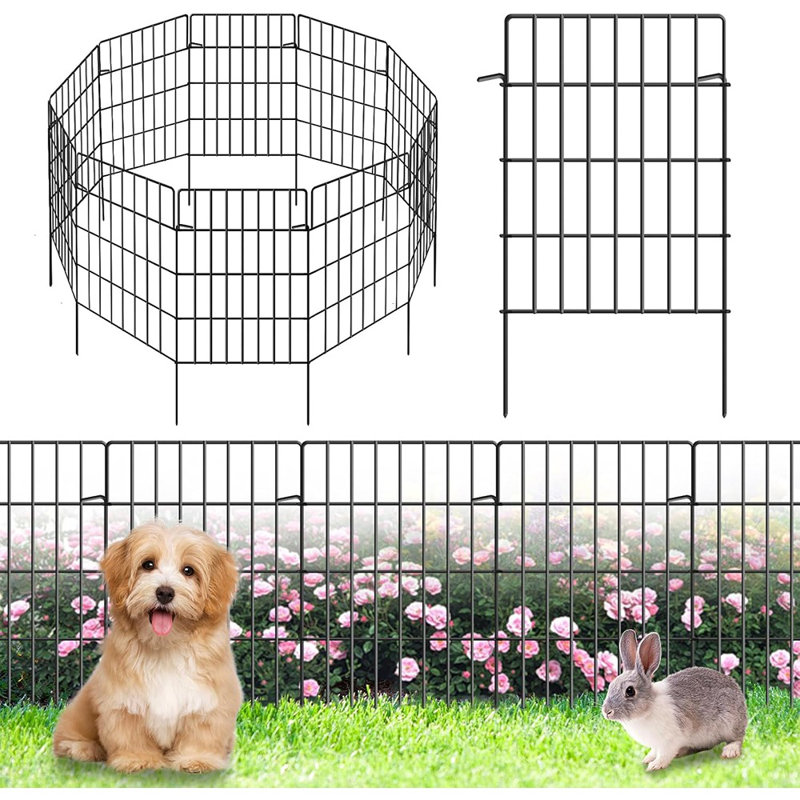 Paquet de 10 barrières de clôture pour animaux, clôture de 1,44 po