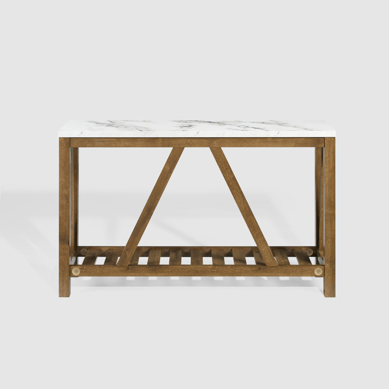 Braemar Console Table, White Walnut
