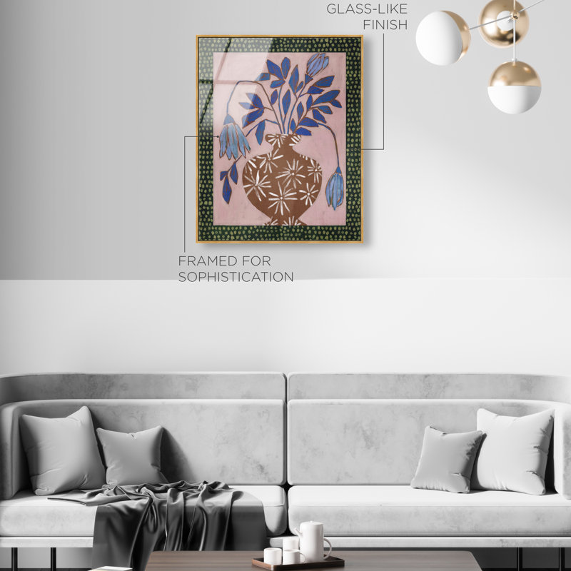 Verdant Stillness Acrylic Painting Print, 37"H x 31"W, Gold Floater Frame