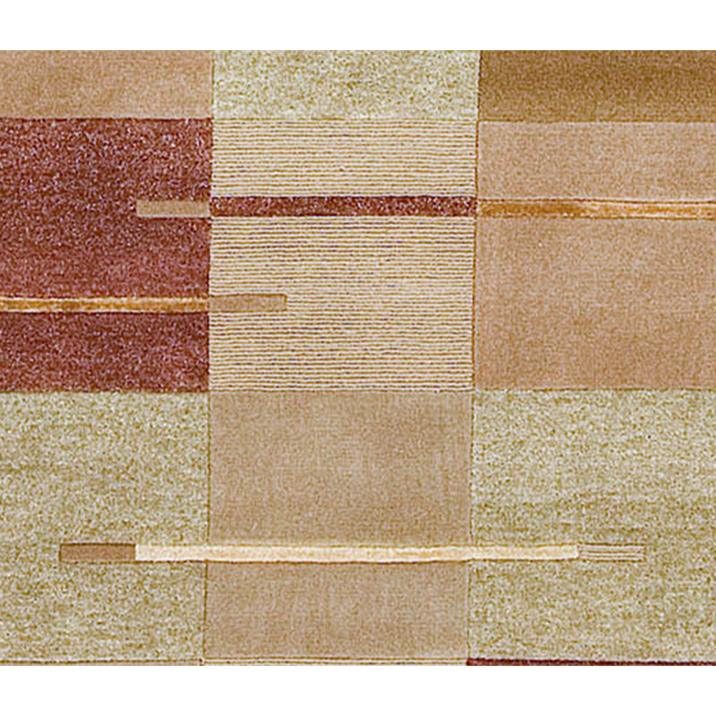 Tapis beige et rouille de haute qualité noué à la main
