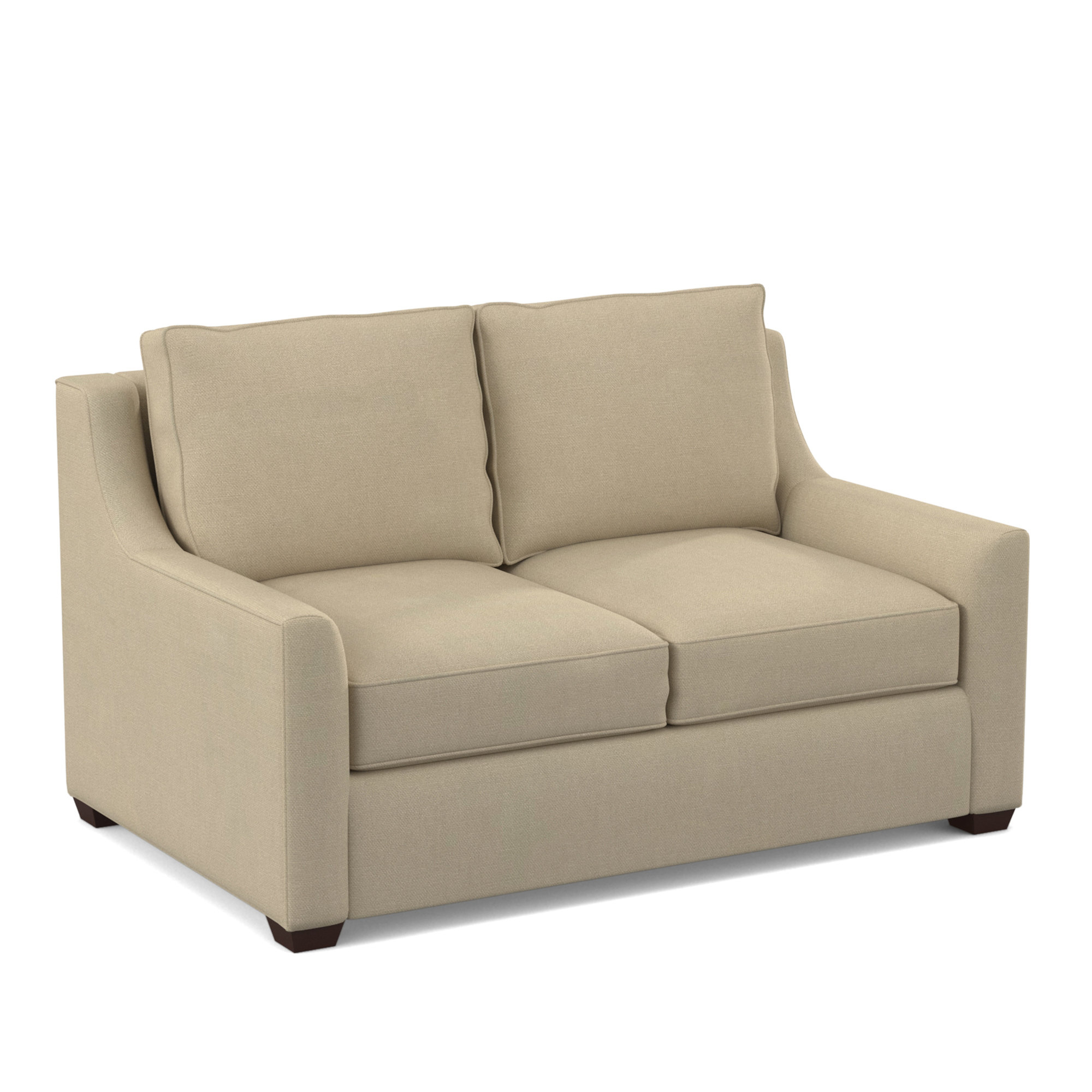 Gemi 56.5'' Upholstered Loveseat, Bayou Stone Canvas