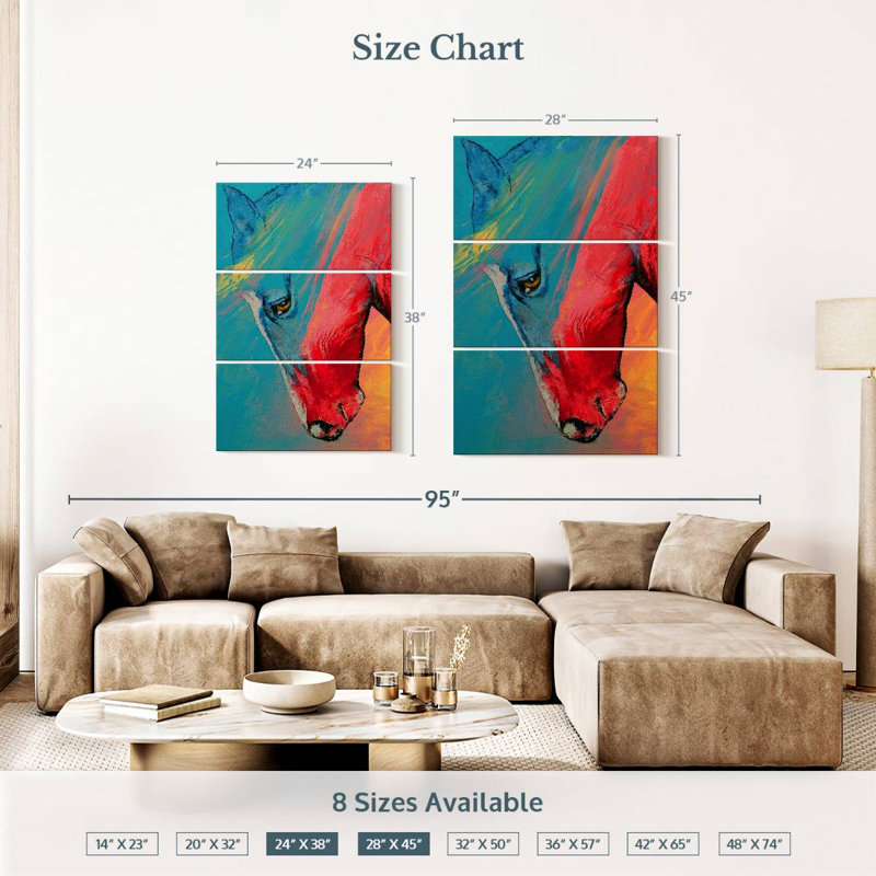 Brampt Multi Color Horse, 38" H x 24" W
