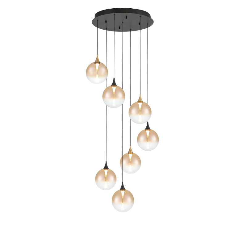 Lustre 21 po Iissa 7L, Or / ambre noir