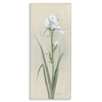 Iris sur toile beige par Sally Swatland