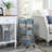 3-Tier Under Desk Mobile Utility Cart with Metal Storage Organizer-67142036