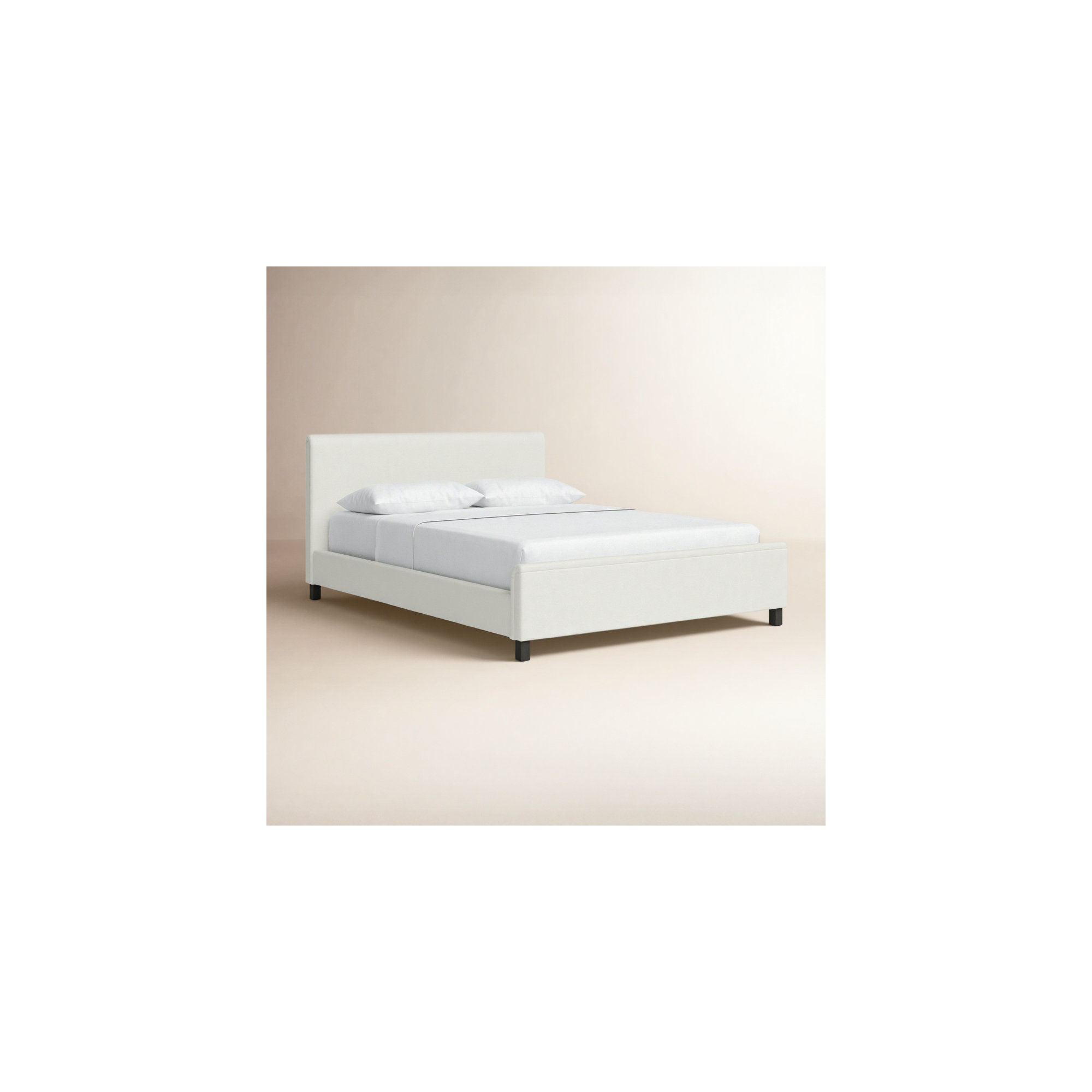 Finney Upholstered Bed, Cream, Queen