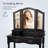 Ensemble coiffeuse avec tabouret et miroir Django-30960291