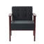  Fauteuil d'appoint en bois noir Pu