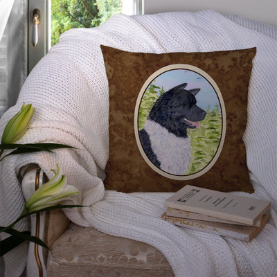 Akita Outdoor Reversible Throw Pillow