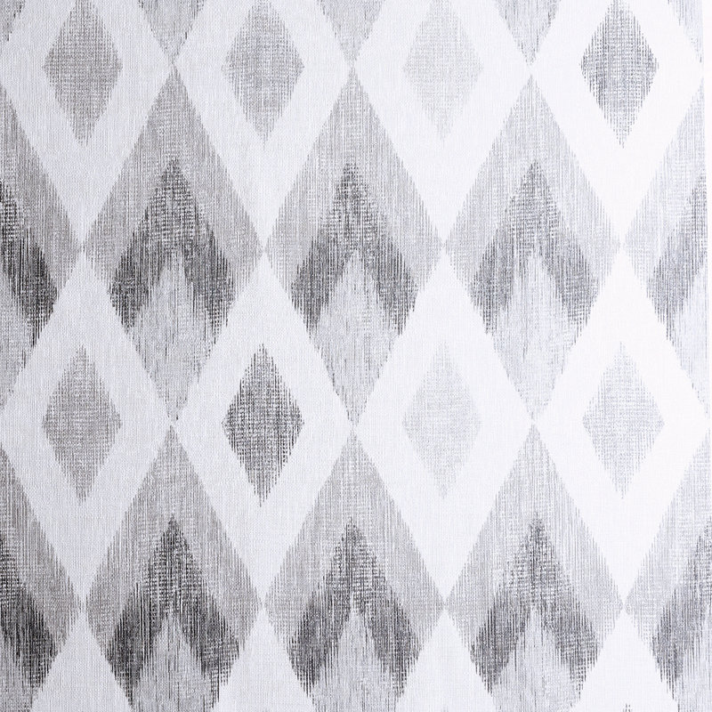 Papier peint à motif de losanges gris Fitzgerald