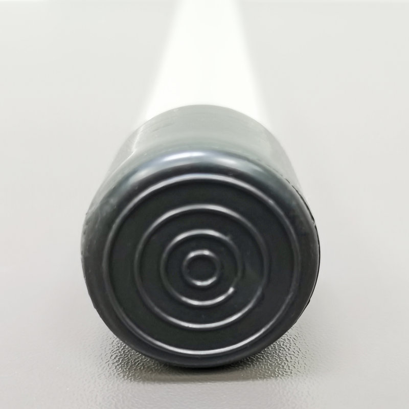 15136 Capuchon de tube noir nominale de 1 po avec embout en caoutchouc flexible et diamètre intérieur de 0,98 po