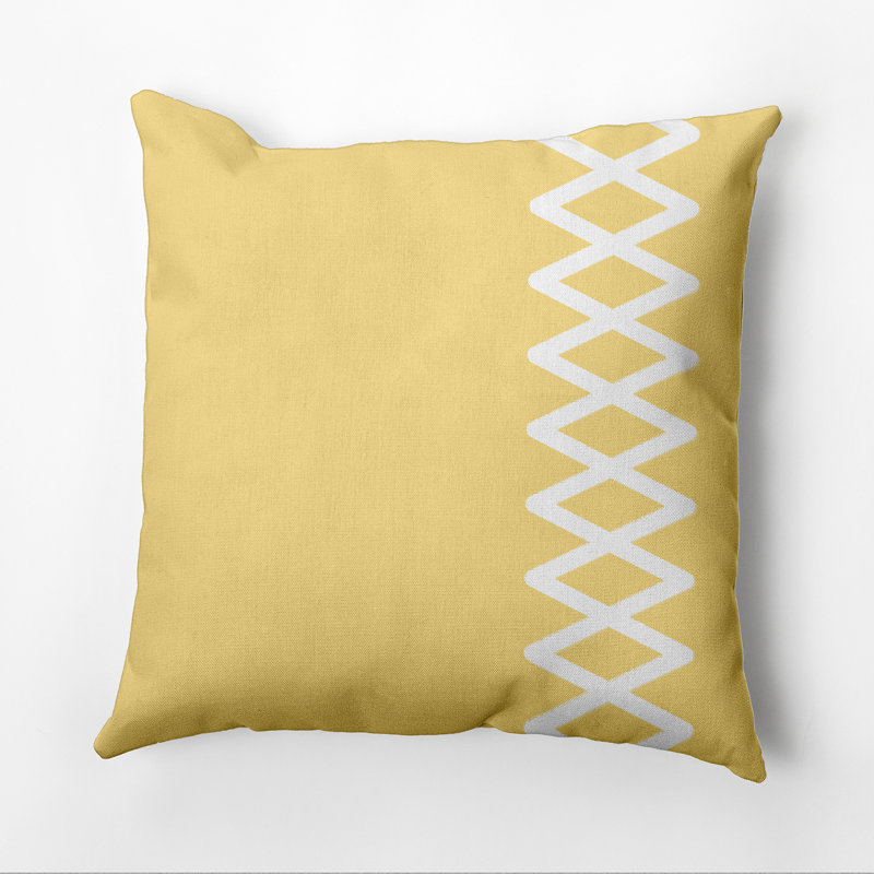 Coastal Calm Square Pillow Cover & Insert, Yellow, 16" H x 16" W