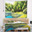 Lac d'été de paysage dans la tapisserie de forêt-28482968