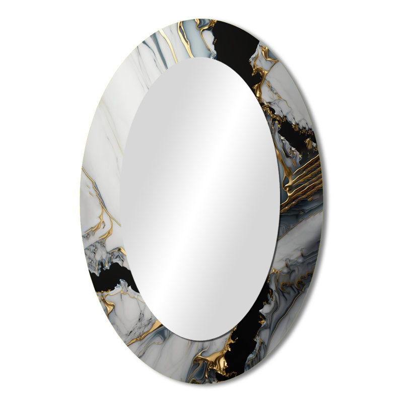 Miroir mural abstrait moderne, 36 po x 24 po