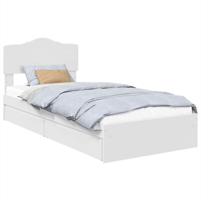 Bed, European Single (90 x 200 cm), White