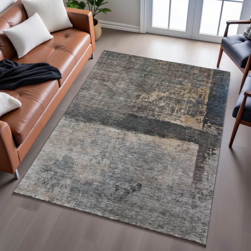Premium Machine Washable Jessie AMF1208 Abstract Rug, Rectangle 10' x 14'