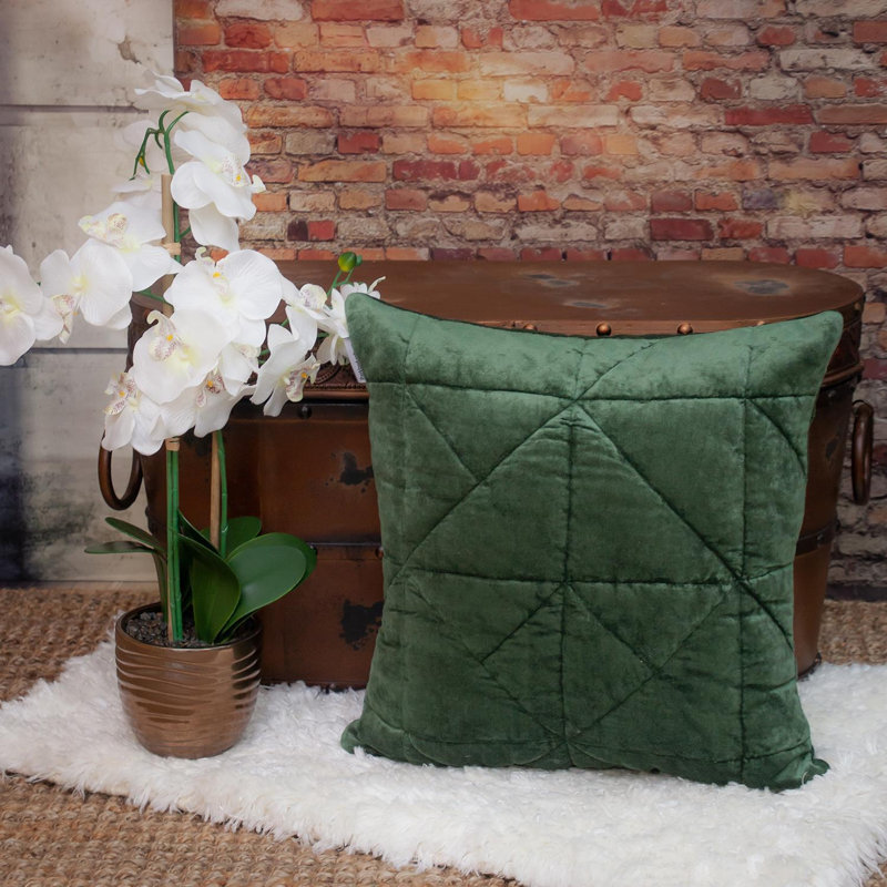 Coussin décoratif matelassé Parkland, Vert