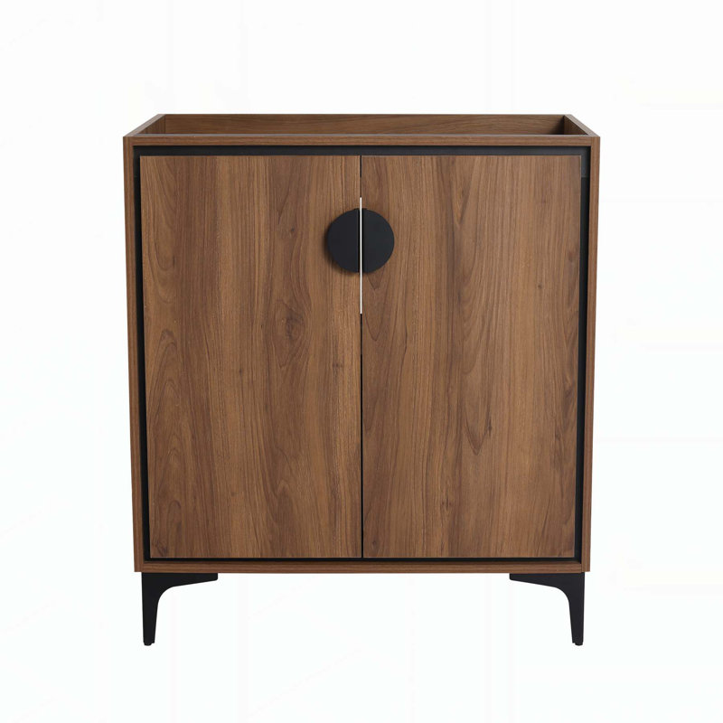 Armoire de salle de bain autoportante de haute qualité avec deux portes pour beaucoup de rangement