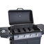 Outsunny 4+1 Burner Gas BBQ Grill with Wheels 125 L x 51 W x 100 H cm Black
