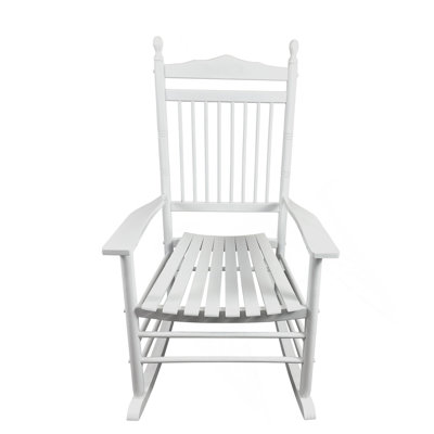 Balcony Porch Adult Rocking Chair - White